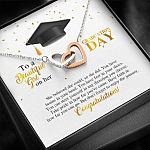 To A Beautiful Girl On Her Graduation Day She Believed She Could So She Did Joined Interlocking Hearts Necklace