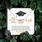 To A Beautiful Girl On Her Graduation Day She Believed She Could So She Did Joined Interlocking Hearts Necklace