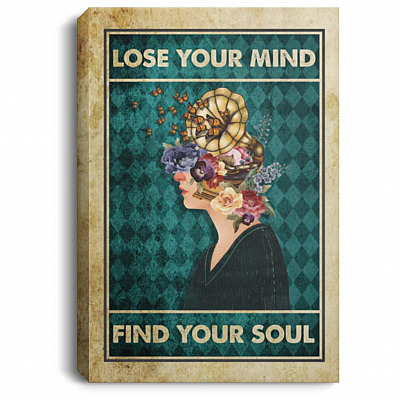 lose mind, White, 0.75'' Framed Canvas