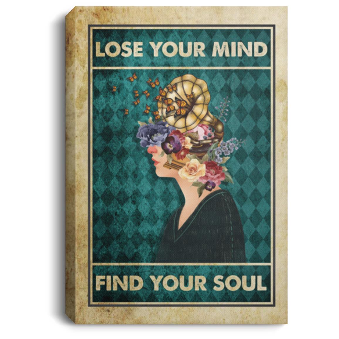 lose mind, White, 0.75'' Framed Canvas