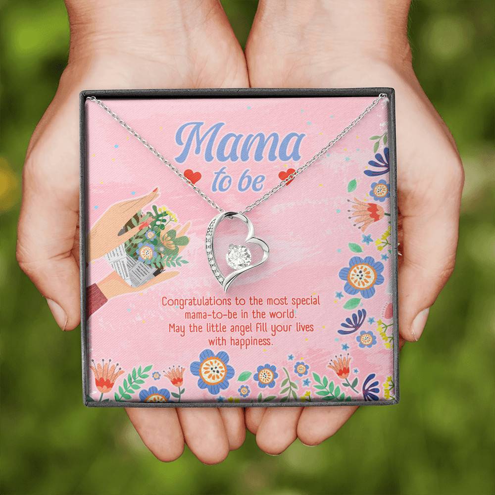 Mama to Be Gift Congratulations for Your New Baby Forever Love Pendant Necklace