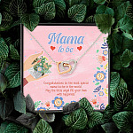 Mama to Be Gift Congratulations for Your New Baby Interlocking Heart Pendant Necklace