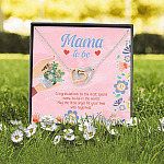 Mama to Be Gift Congratulations for Your New Baby Interlocking Heart Pendant Necklace