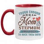 Mom Accent Mug, White/Red, 11 oz. Accent Mug