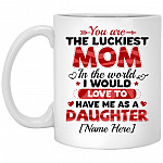 Personalized Mom Mug, White, 11 oz. White Mug