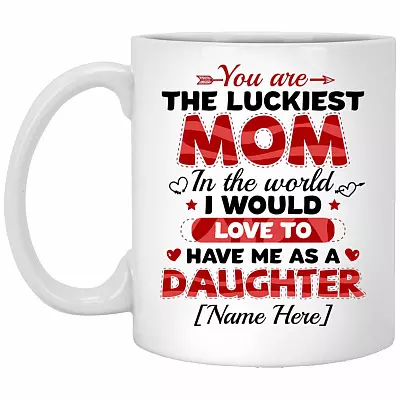 Personalized Mom Mug, White, 11 oz. White Mug