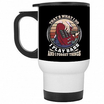 14 oz. White Travel Mug