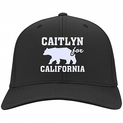 Caitlyn For California Twill Cap, Black, Twill Cap