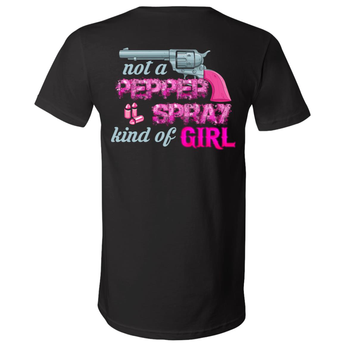 Not A Pepper Spray Kind Of Shirt, Black, V-Neck T-Shirt