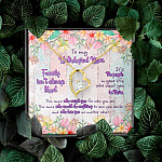 To My Unbiological Mom Family Isn't Always Blood Forever Love Pendant Necklace