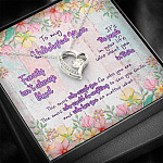 To My Unbiological Mom Family Isn't Always Blood Forever Love Pendant Necklace