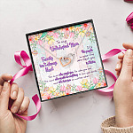 To My Unbiological Mom Family Isn't Always Blood Interlocking Hearts Pendant Necklace