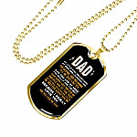 Dad My Little Eyes Are Watching You Are My Hero Father's Day Dog Tag Pendant Necklace - Father's Day Gift