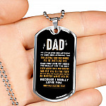 Dad My Little Eyes Are Watching You Are My Hero Father's Day Dog Tag Pendant Necklace - Father's Day Gift