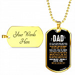 Dad My Little Eyes Are Watching You Are My Hero Father's Day Dog Tag Pendant Necklace - Father's Day Gift
