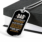 Dad My Little Eyes Are Watching You Are My Hero Father's Day Dog Tag Pendant Necklace - Father's Day Gift