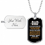 Dad My Little Eyes Are Watching You Are My Hero Father's Day Dog Tag Pendant Necklace - Father's Day Gift
