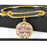 Moms Are Like Buttons They Hold Everything Together Circle Pendant Necklace