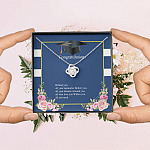 Behind You All Your Memories Love Knot Pendant Necklace - Graduation Necklace - Class Of 2021 Necklace