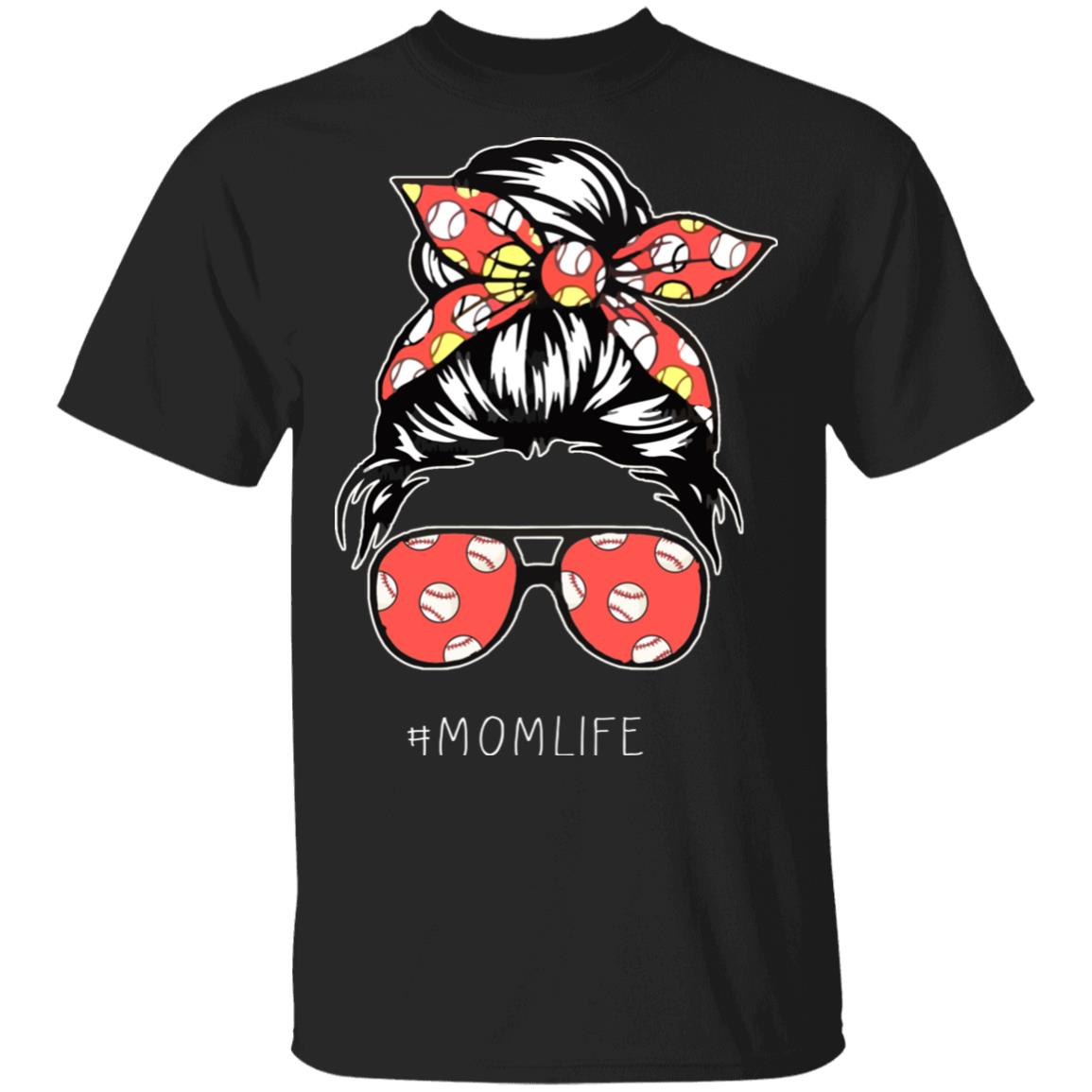 Mom Life Baseball T-Shirt - Mom Life Shirt, Black, Unisex T-Shirt