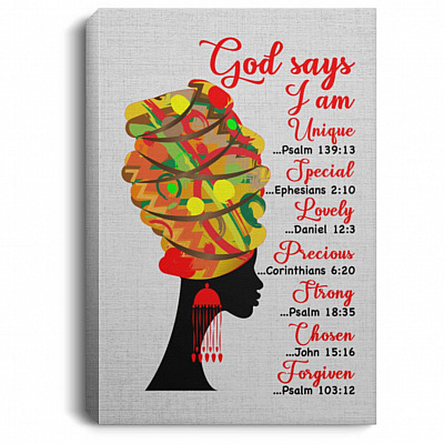 God Say Canvas, White, 0.75'' Framed Canvas