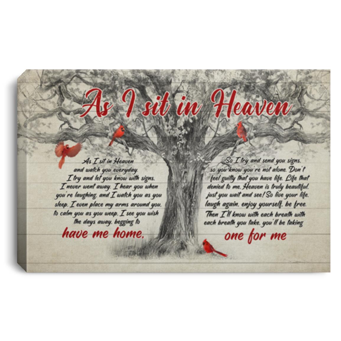 As I Sit In Heaven canvas, White, 0.75'' Framed Canvas