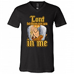 Lord Let Them See t, Black, V-Neck T-Shirt