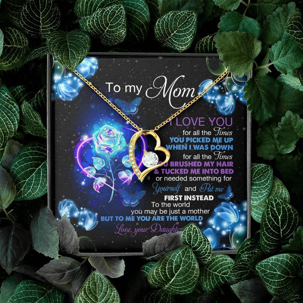 Daughter To My Mom I Love You For All The Times You Picked Me Up Forever Love Pendant Necklace