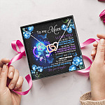 Daughter To My Mom I Love You For All The Times You Picked Me Up Interlocking Hearts Pendant Necklace