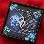 Daughter To My Mom I Love You For All The Times You Picked Me Up Double Hearts Pendant Necklace