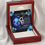 Daughter To My Mom I Love You For All The Times You Picked Me Up Double Hearts Pendant Necklace