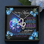 Daughter To My Mom I Love You For All The Times You Picked Me Up Double Hearts Pendant Necklace