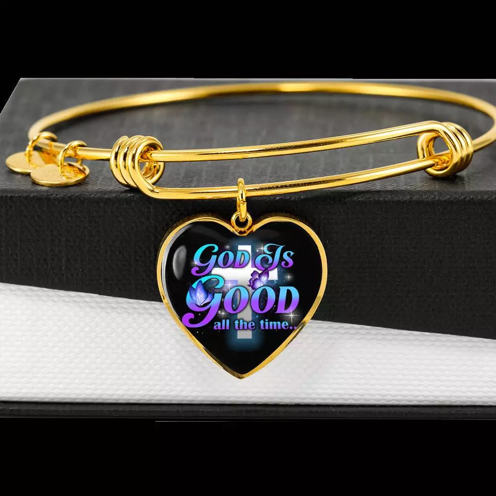 God Is Good All The Time Heart Pendant Necklace - Christian Jewelry Gift For Women God Is Good All The Time Heart Pendant Necklace - Christian Jewelry Gift For Women