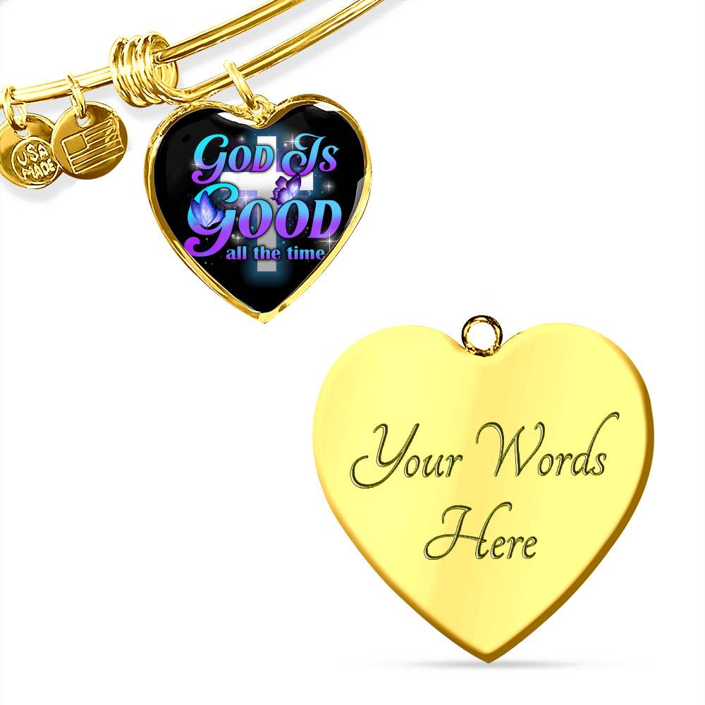 God Is Good All The Time Heart Pendant Necklace - Christian Jewelry Gift For Women God Is Good All The Time Heart Pendant Necklace - Christian Jewelry Gift For Women