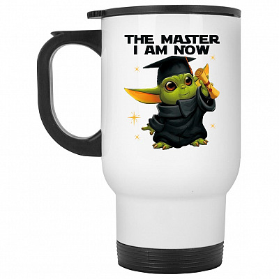 14 oz. White Travel Mug