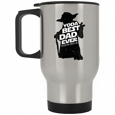 14 oz. Silver Travel Mug