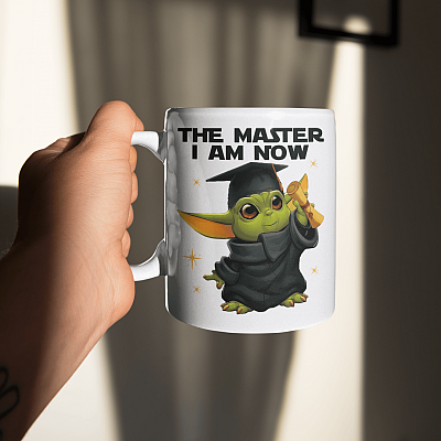 Alternative view of Baby Yoda The Master I Am Now Class Of 2021 Grads Coffee Mug - Senior 2021 Gift - College Graduation Gifts