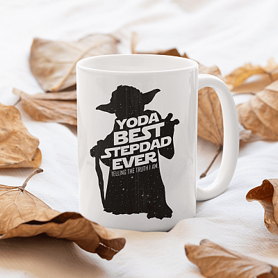 Alternative view of Baby Yoda The Best Stepdad Ever Telling The Truth I Am Coffee Mug - Father's Day Mug - Father's Day Gift