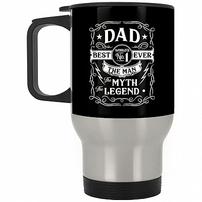 14 oz. Silver Travel Mug