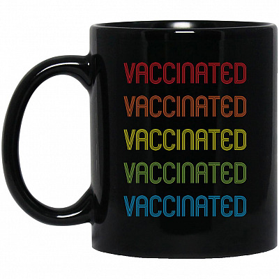 vaccine mug, Black, 11 oz. Black Mug