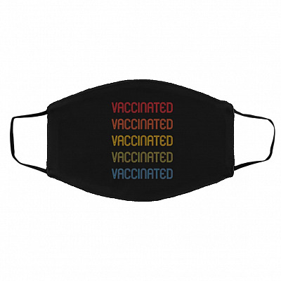 vaccine mask, Black, Cloth Face Cover – Medium/Large