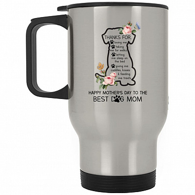 14 oz. Silver Travel Mug