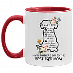 Thanks for accent mug, White/Red, 11 oz. Accent Mug