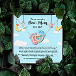 Personalized to An Amazing New Mom Interlocking Hearts Pendant Necklace