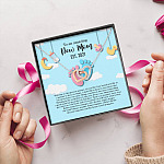 Personalized to An Amazing New Mom Interlocking Hearts Pendant Necklace