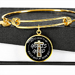 God is Good God Is Good To Me God Is Good At Being God Circle Pendant Necklace - Bangle