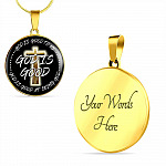 God is Good God Is Good To Me God Is Good At Being God Circle Pendant Necklace - Bangle