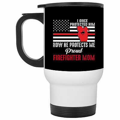 14 oz. White Travel Mug