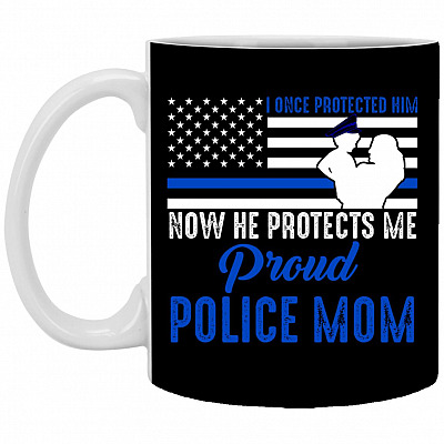 I Once Protected Him Now, Black, 11 oz. White Mug