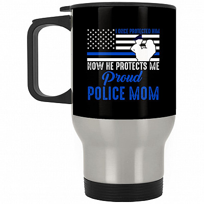 14 oz. Silver Travel Mug